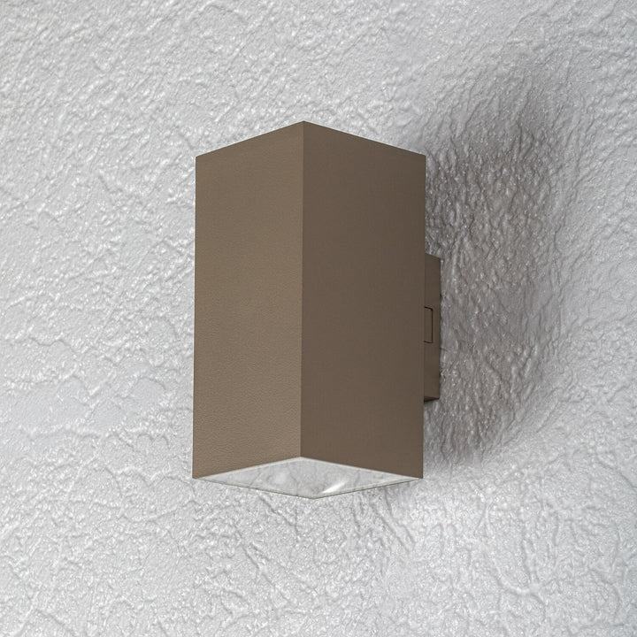 Udendørs væglampe, Urfa, LED 18 W, 1800 lm, farvetemperatur 2700, 4000, 6500 K, H 16 cm, IP65, grå-beige, 77215
