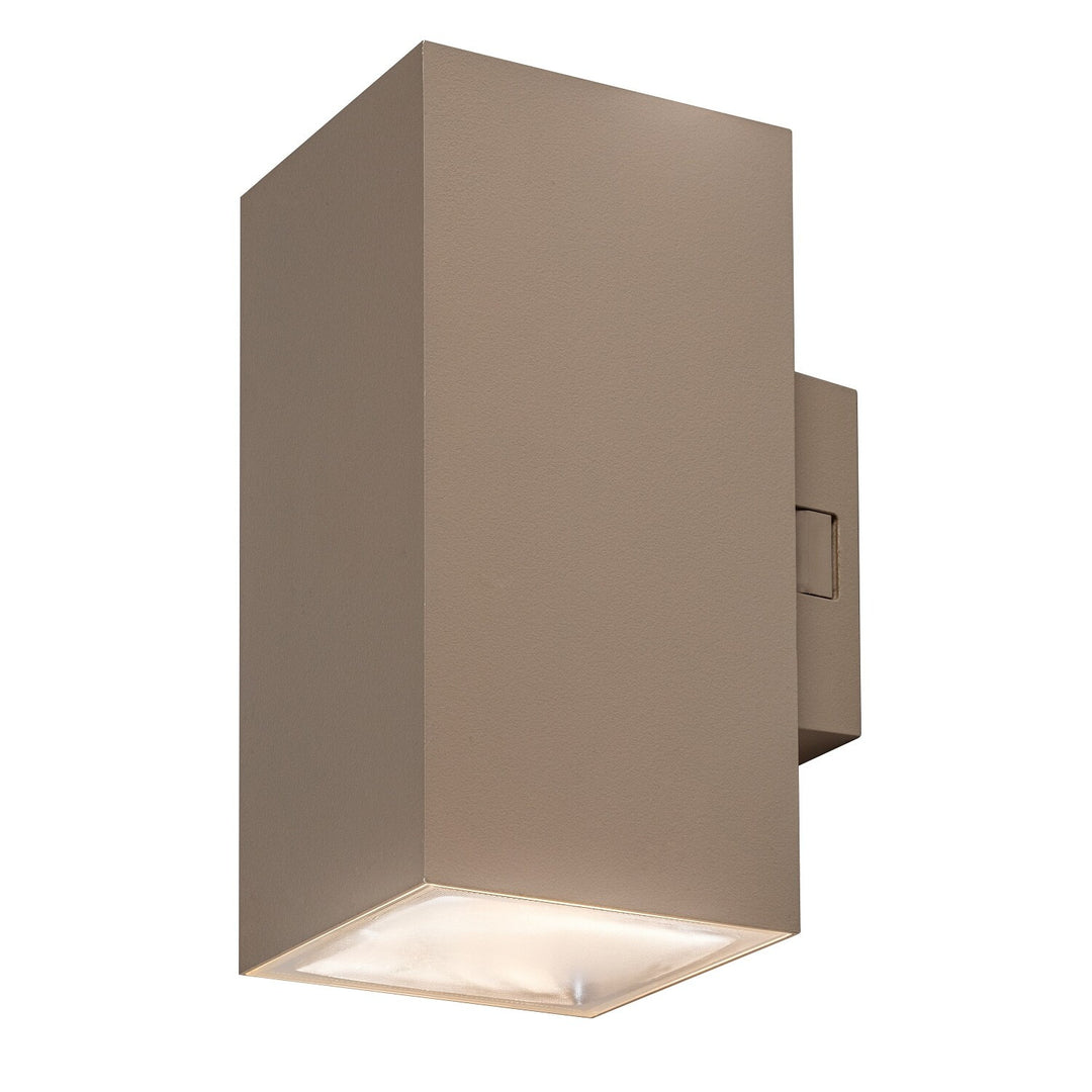 Udendørs væglampe, Urfa, LED 18 W, 1800 lm, farvetemperatur 2700, 4000, 6500 K, H 16 cm, IP65, grå-beige, 77215