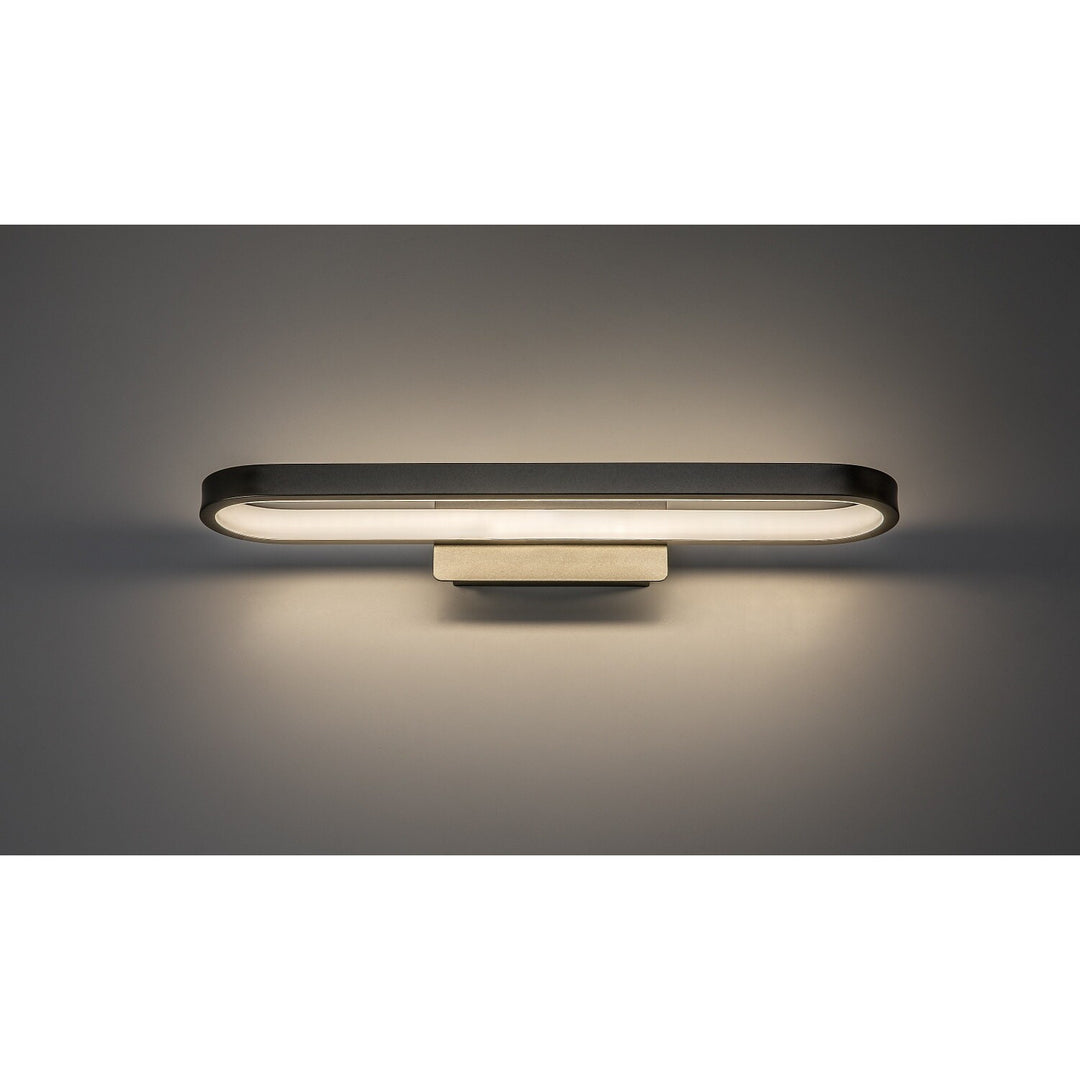 Badeværelsesvæglampe, Odran, LED 15 W, 1200 lm, 4000 K, L 40 cm, gunmetal, IP44, 75114
