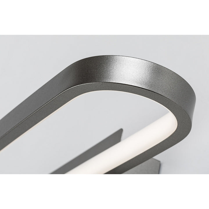 Badeværelsesvæglampe, Odran, LED 15 W, 1200 lm, 4000 K, L 40 cm, gunmetal, IP44, 75114