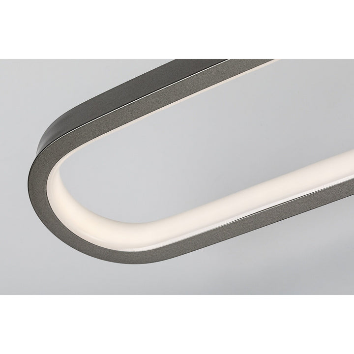 Badeværelsesvæglampe, Odran, LED 18 W, 1350 lm, 4000 K, L 60 cm, gunmetal, IP44, 75115