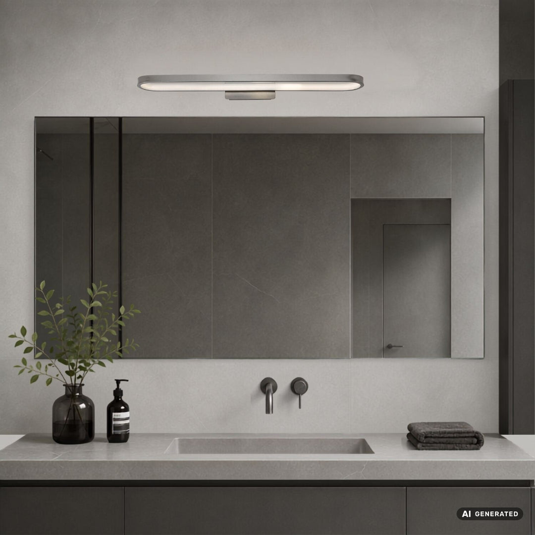 Badeværelsesvæglampe, Odran, LED 18 W, 1350 lm, 4000 K, L 60 cm, gunmetal, IP44, 75115