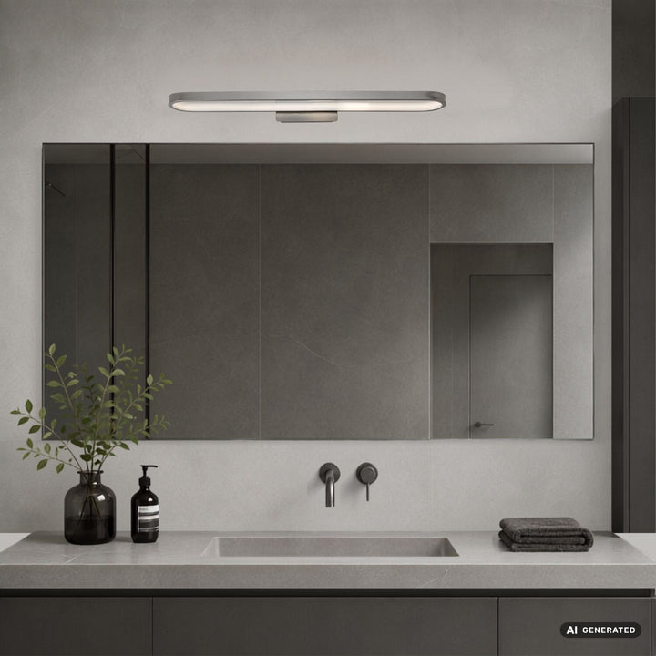 Badeværelsesvæglampe, Odran, LED 18 W, 1350 lm, 4000 K, L 60 cm, gunmetal, IP44, 75115