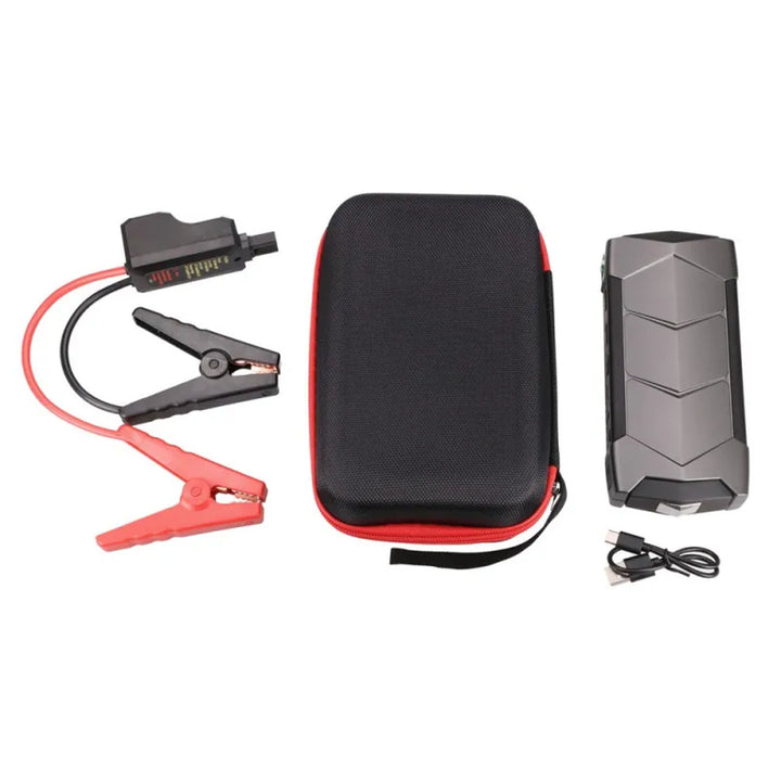 Jump Starter Extralink Jump Max7, kapacitet 10.000 mAh, 3 LED-lamper, lommelygte, kompas, hammer, startstrøm 400 A, spidsstrøm 1.000 A