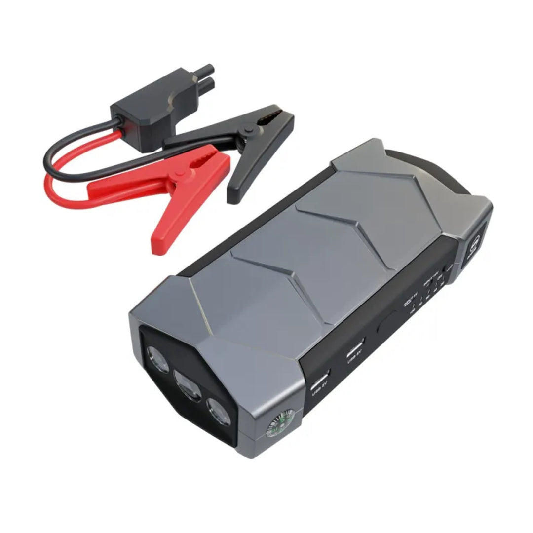 Jump Starter Extralink Jump Max7, kapacitet 10.000 mAh, 3 LED-lamper, lommelygte, kompas, hammer, startstrøm 400 A, spidsstrøm 1.000 A