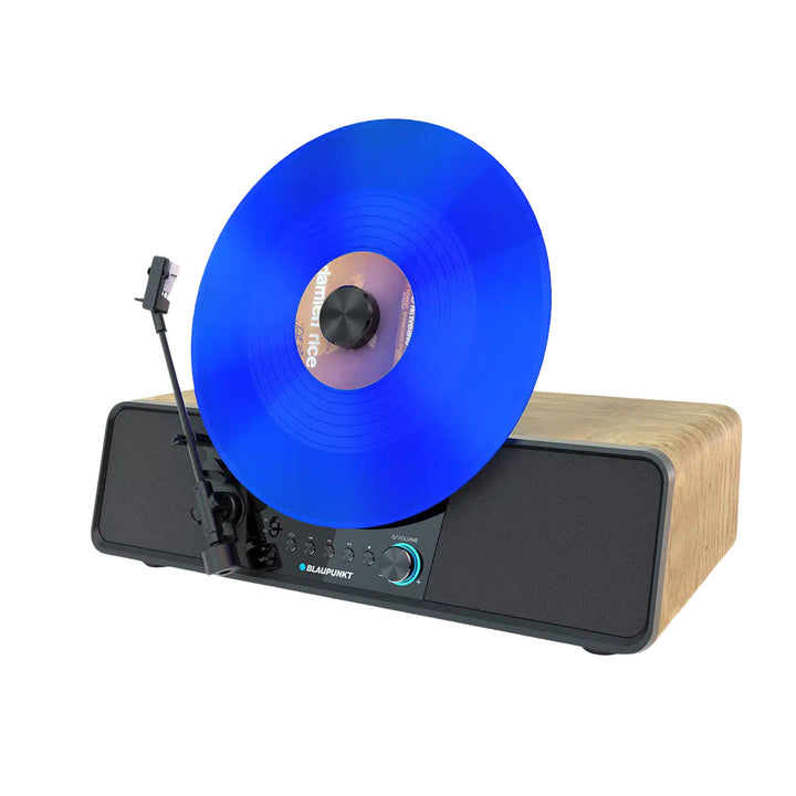 Blaupunkt automatisk vinylpladespiller, lodret, BT, USB, Audio-Technica-pickup, understøtter 7" og 12" plader, Varsovia VT200BT