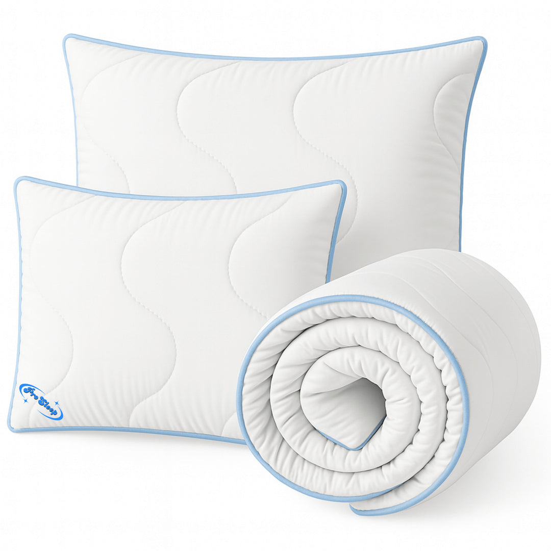 Antiallergisk vinterdyne, quiltet, 200 x 200 cm + 2 puder fra ProSleep