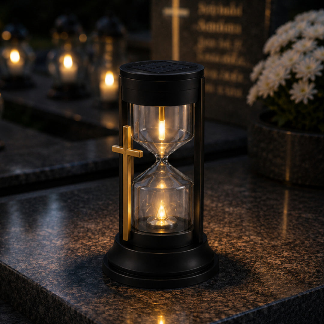 Solcellelys, Evighedens timeglas, LED 0,08 W, levetid 20.000 timer, maks. lysstyrke 3 lm, 77199, Znicz-lux, 2 stk.