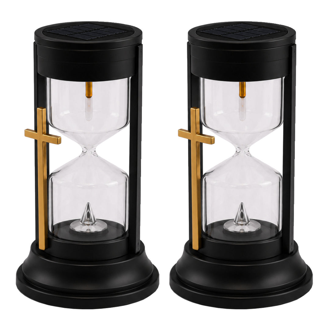 Solcellelys, Evighedens timeglas, LED 0,08 W, levetid 20.000 timer, maks. lysstyrke 3 lm, 77199, Znicz-lux, 2 stk.