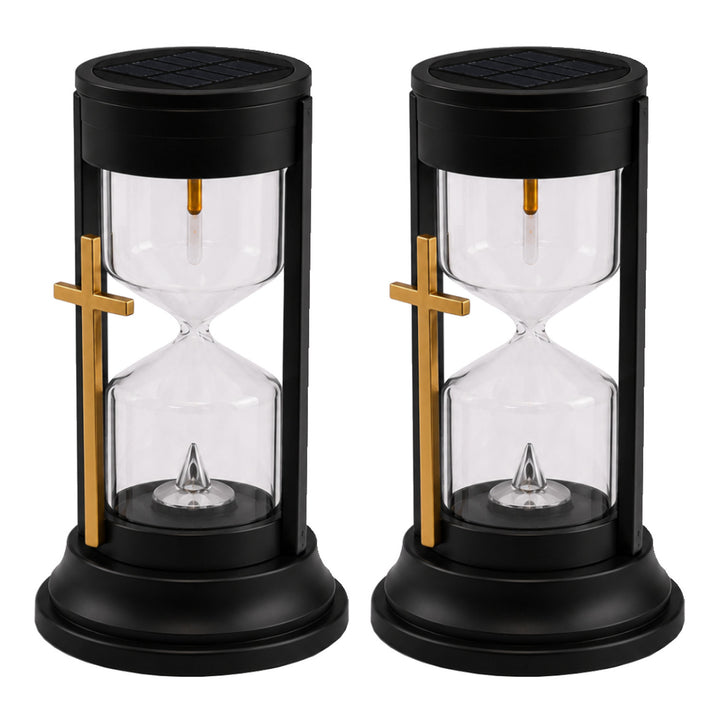 Solcellelys, Evighedens timeglas, LED 0,08 W, levetid 20.000 timer, maks. lysstyrke 3 lm, 77199, Znicz-lux, 2 stk.