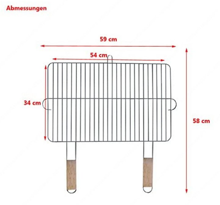 Master Grill&Party grillrist 54 x 34 cm forkromet stål MG255