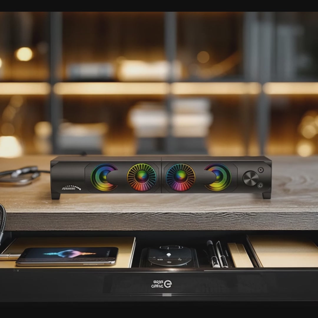 Audiocore 3Wx2 computerhøjttalere, LED, USB 5v, line-in, AC955