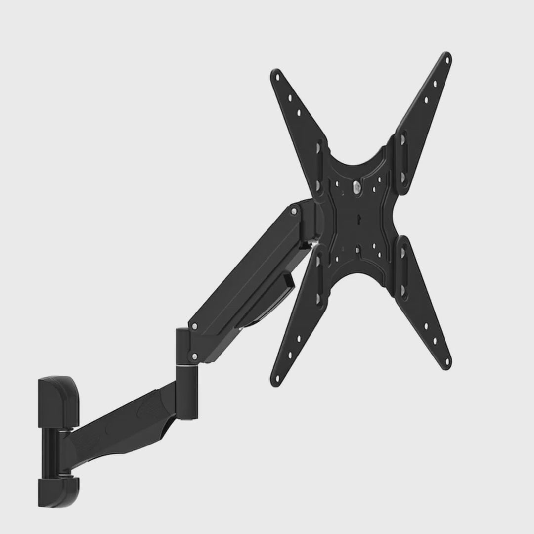 Maclean TV-holder, til tv eller skærm, gasfjeder, 2 arme, højdejustering 25 cm, 32"-55", 22 kg, sort, MC-784