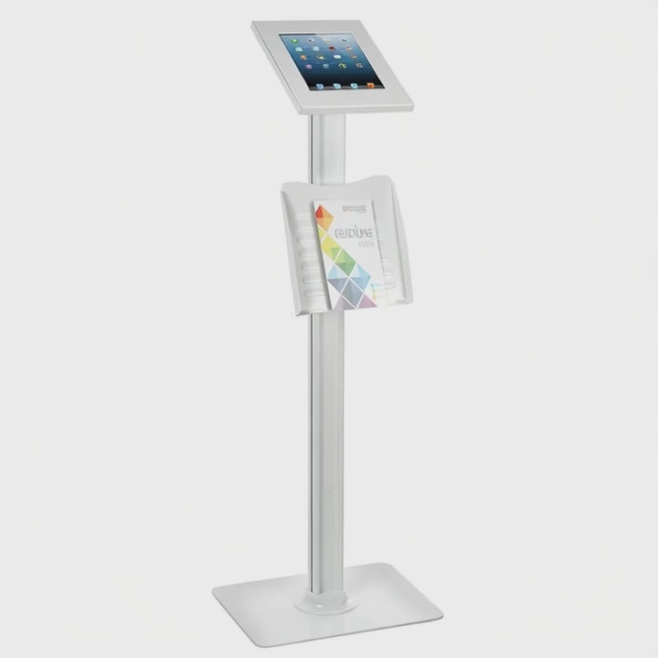 Maclean reklamestativ til tablet, gulvmodel med lås, 9,7"/10,2" iPad, 10,5" iPad Air/iPad Pro, 10,1" Samsung Galaxy Tab A (2019), MC-724