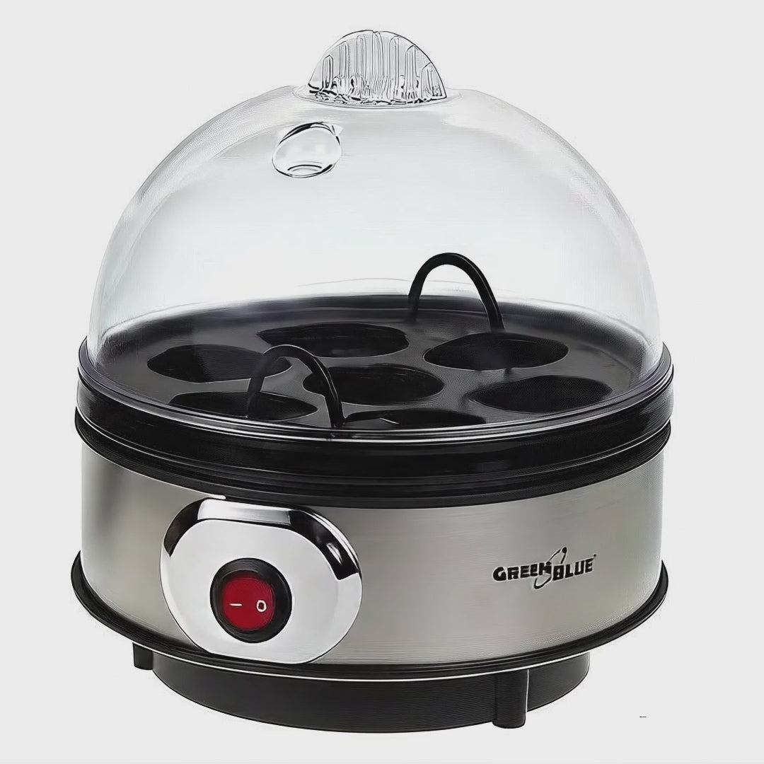 GreenBlue automatisk æggevarmer, effekt 400 W, til 7 æg, målebæger, 220-240 V~, 50 Hz, GB572