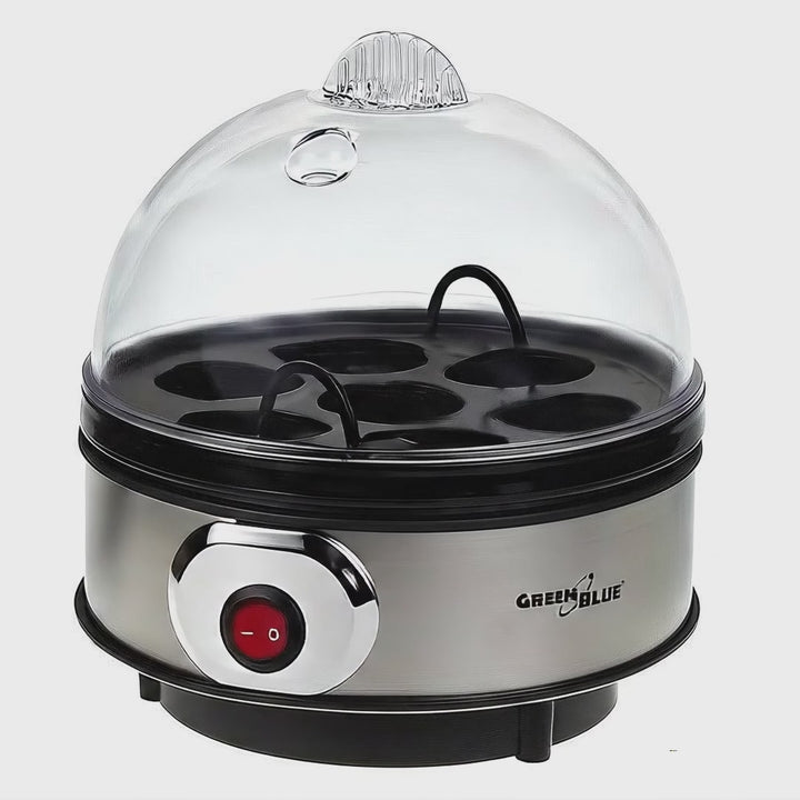 GreenBlue automatisk æggevarmer, effekt 400 W, til 7 æg, målebæger, 220-240 V~, 50 Hz, GB572