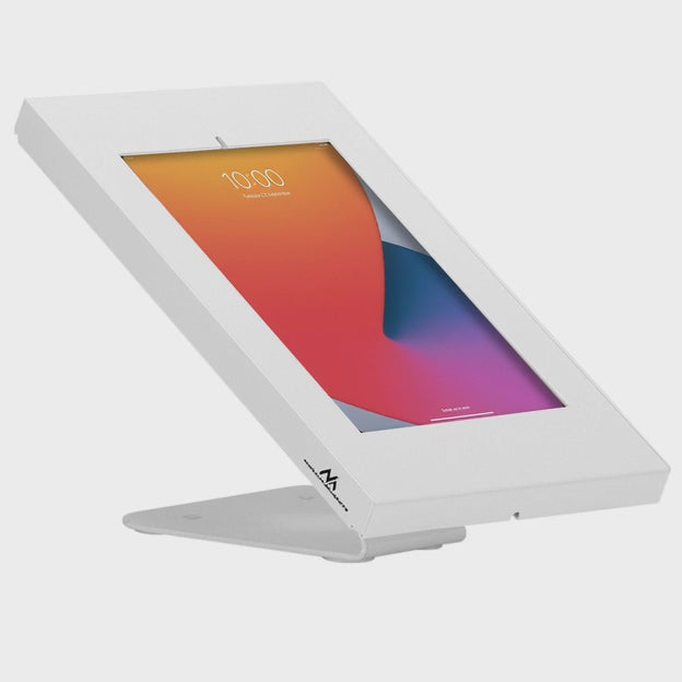 Maclean reklamestativ til tablet, væg-/bordmodel med lås, 9,7"-11", iPad/iPad Air/iPad Pro, Samsung Galaxy Tab A/Tab A7/Tab S6 Lite, MC-475W