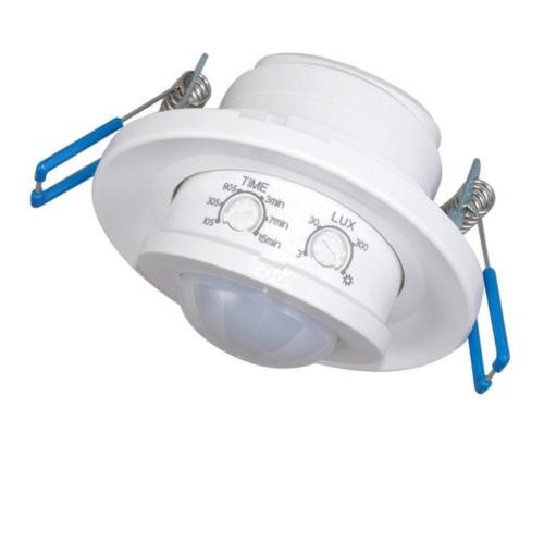 Maclean PIR-bevægelsessensor, infrarød, til indbygning, rækkevidde 6 m, 800 W/400 W, MCE130