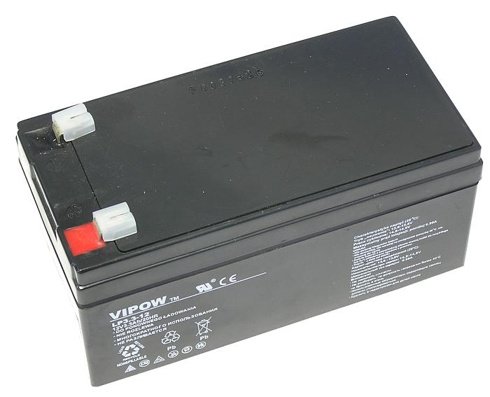 Vipow gelbatteri, vedligeholdelsesfri, lang levetid, 12V 3,3Ah