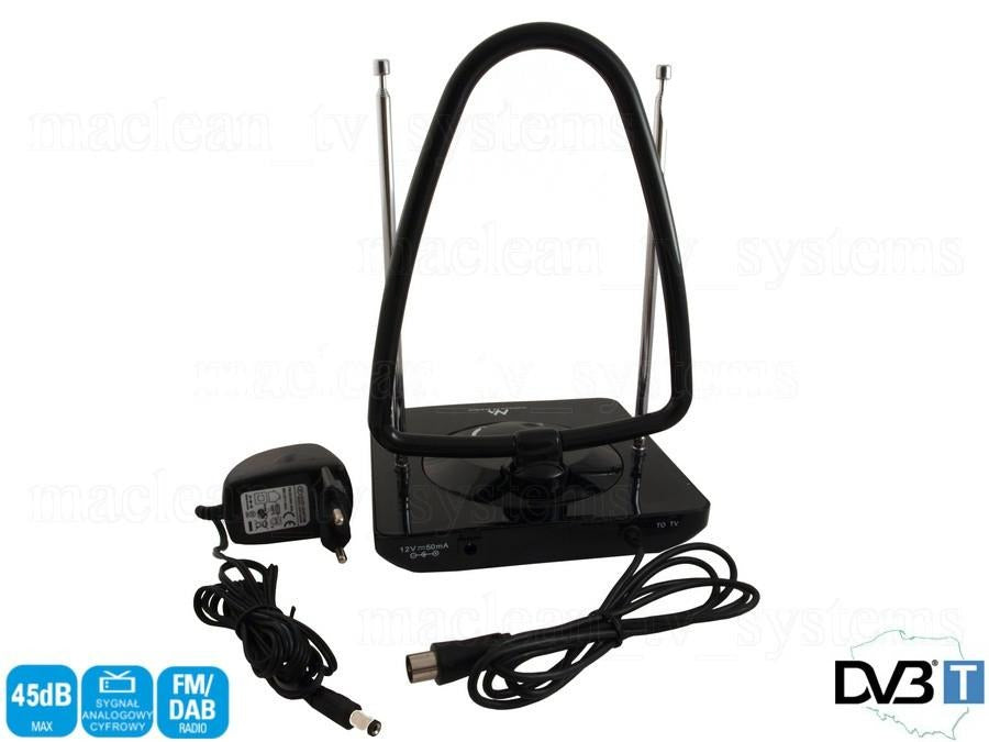 DVB-T/T2 HEVC-stueantenne MCTV-963 med forstærker, FM-radio