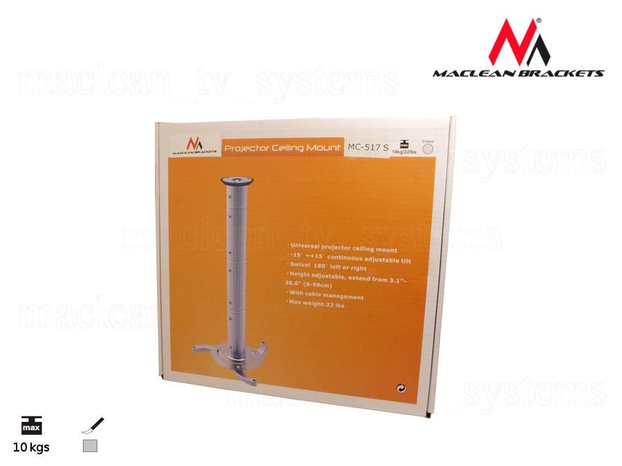 Loft mount for projectors, silver, from 80 mm to 980 mm Maclean MC-517