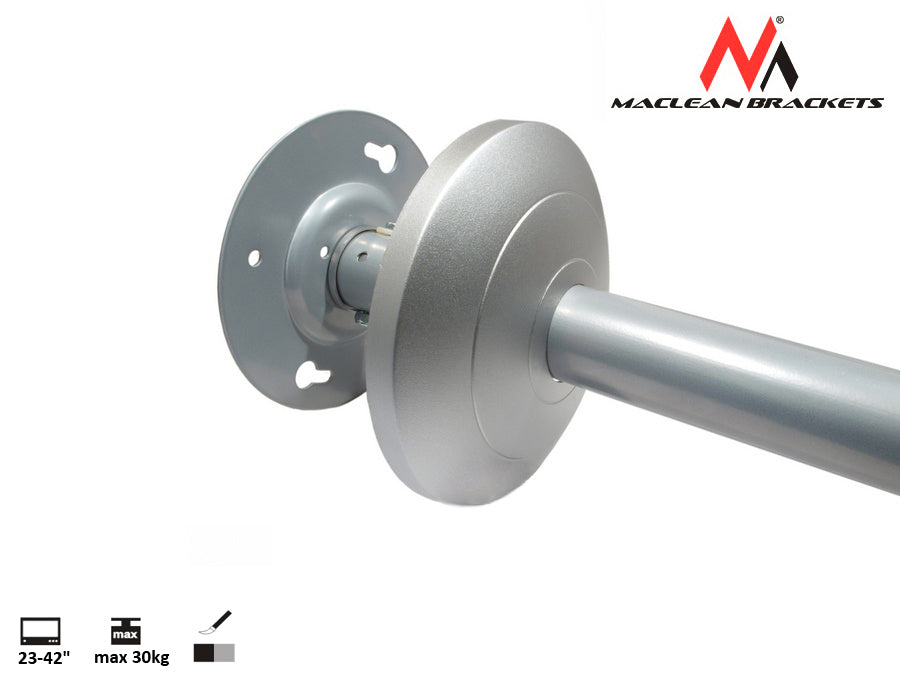 Maclean loftmonteret tv-holder, 23-42", 30 kg, sølv, MC-504A S