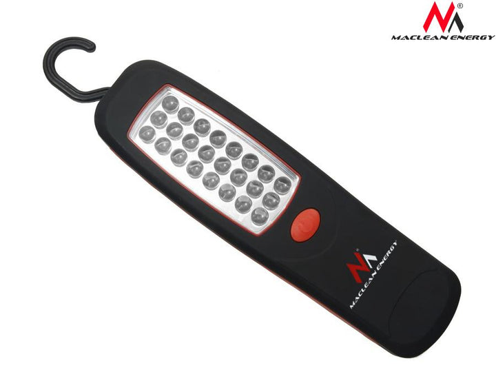 Maclean 24 LED værkstedslampe, magnet, krog, 3xAA, MCE03