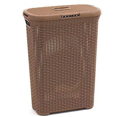 Curver vasketøjskurv, åben konstruktion, 40 l, mørkebrun, Natural Style