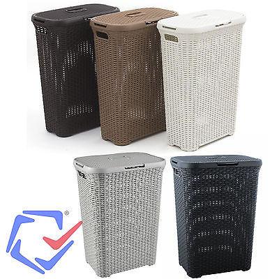 Curver vasketøjskurv, åben konstruktion, 40 l, mørkebrun, Natural Style