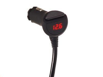 Maclean-fordeler til bilens cigarettænderstik, voltmeter, 3 cigarettænderstik, 2 porte foran 2 x 2,4 A, 2 porte på siden 2 x 1 A, maks. 120 W, sort, gummibelagt, MCE117
