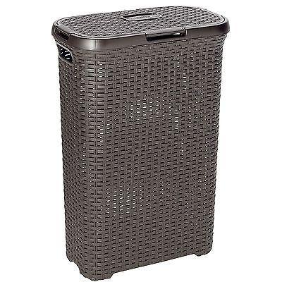 Curver vasketøjskurv, åben konstruktion, 40 l, mørkebrun, Natural Style