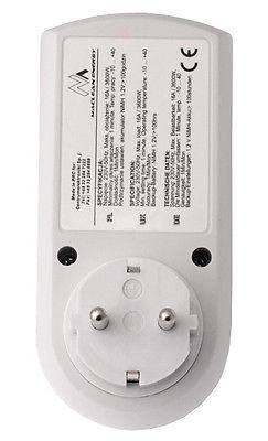 Maclean digital timer, f. random, tidtager, 10 prog., maks. 156 programmer, tysk stik, 3600 W, MCE05G