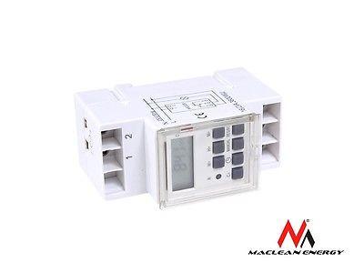 Maclean digital timer, til DIN-skinne, 10 programmer, maks. 156 programmer, 3600 W, MCE09