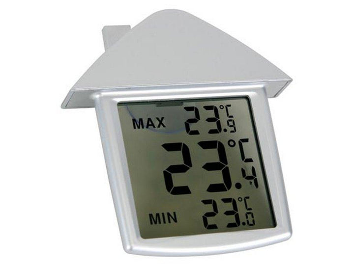 Perel digital termometer, indendørs/udendørs, gennemsigtig LCD-skærm, WC216