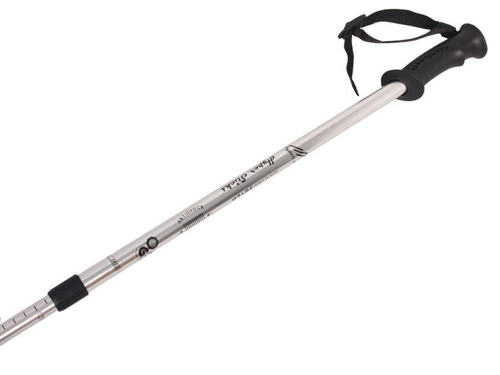 Aluminiumsstave til Nordic Walking 65-135 cm teleskopiske sølvfarvede