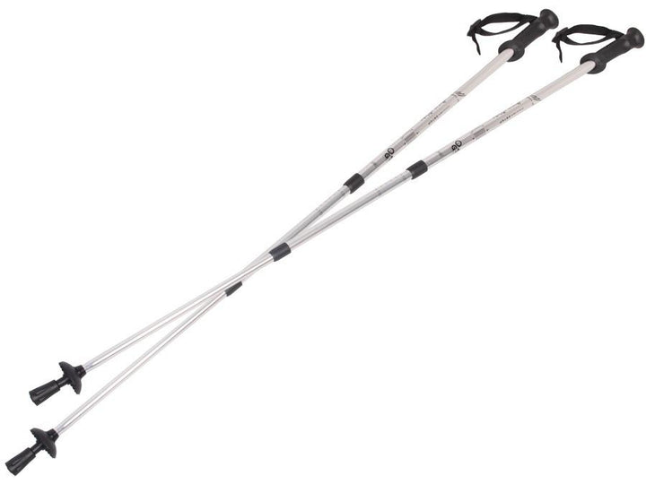 Aluminiumsstave til Nordic Walking 65-135 cm teleskopiske sølvfarvede