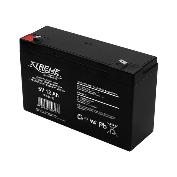 6V 12Ah Xtreme vedligeholdelsesfri AGM-gelbatteri til UPS