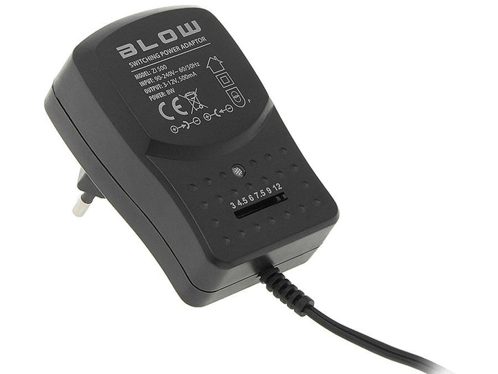 Regulerbar universal strømforsyning 3-12V 500mA Blow ZI500 5264#