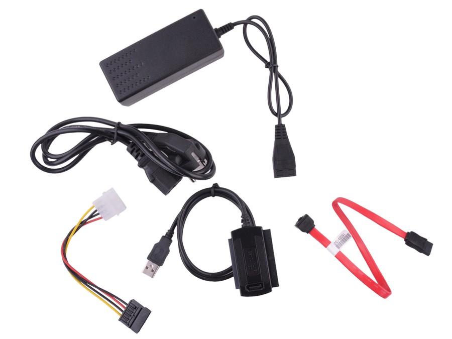 USB til IDE 2,5" og 3,5" konverter + SATA "Master" 480 Mbps