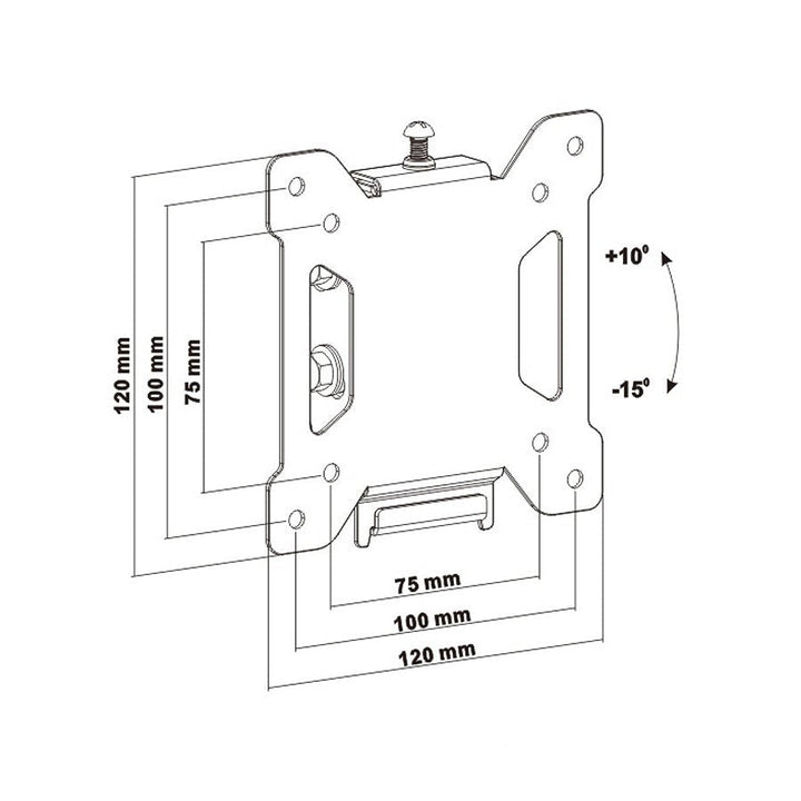 Maclean tv-holder, maks. VESA 100x100, 13-27", 20 kg, sort, MC-596