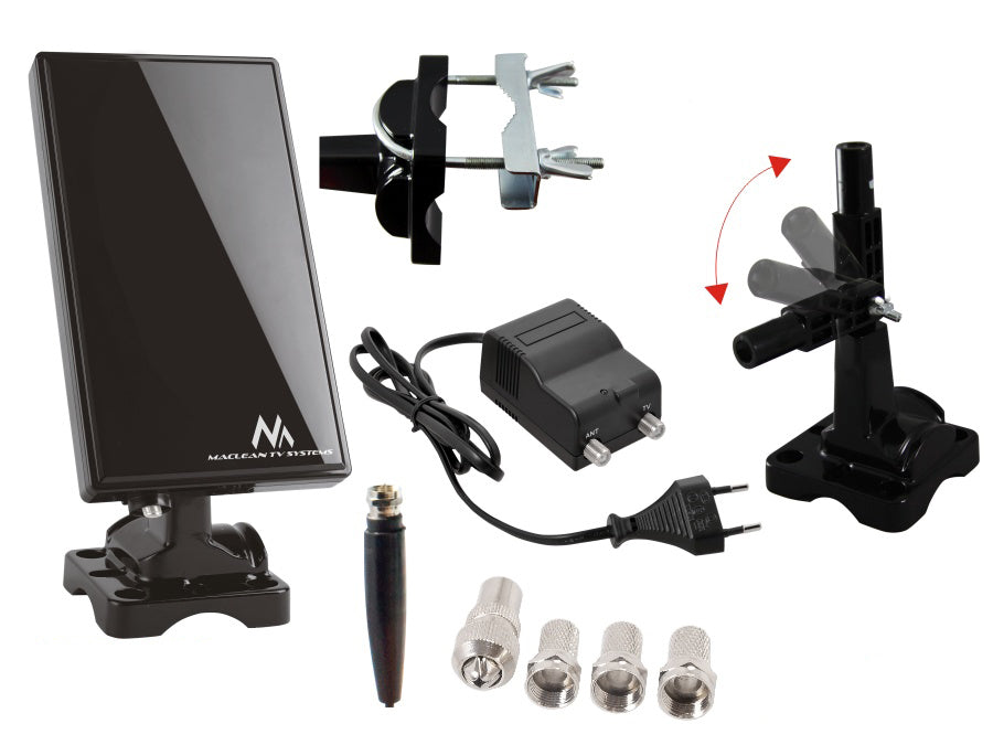 DVB-T/T2 HEVC indendørs/udendørs TV-antenne Maclean MCTV-970 Black
