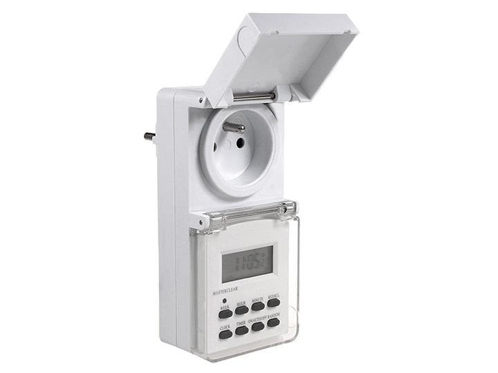 Maclean MCE08 digital timer, udendørs, tilfældig funktion, 10 programmer, maks. 156 programmer, 3600 W