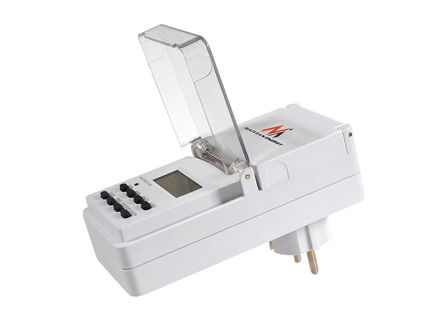 Maclean MCE08 digital timer, udendørs, tilfældig funktion, 10 programmer, maks. 156 programmer, 3600 W