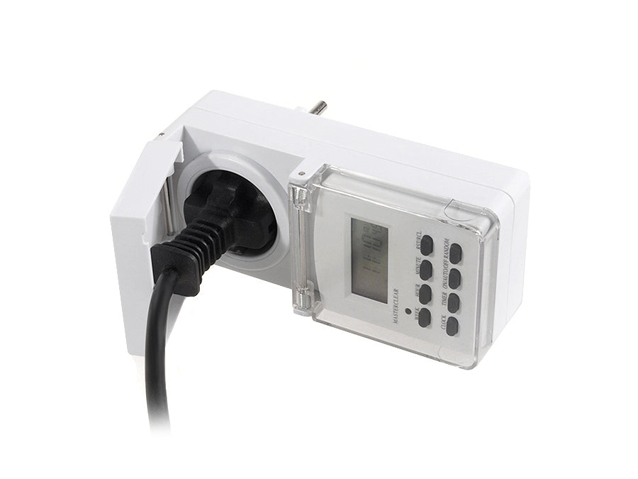 Maclean MCE08 digital timer, udendørs, tilfældig funktion, 10 programmer, maks. 156 programmer, 3600 W