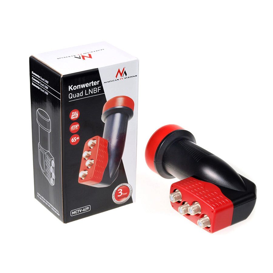 Maclean MCTV-629 quad LNB satellitkonverter med fire udgange