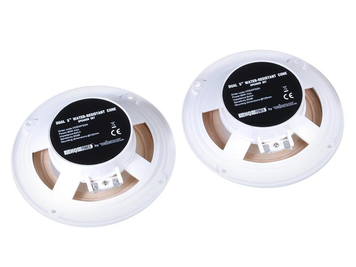 Velleman højttalere, loftmonterede, 5", 80 W, 8 Ohm, vandtætte, 2 stk., VDSWPS5N