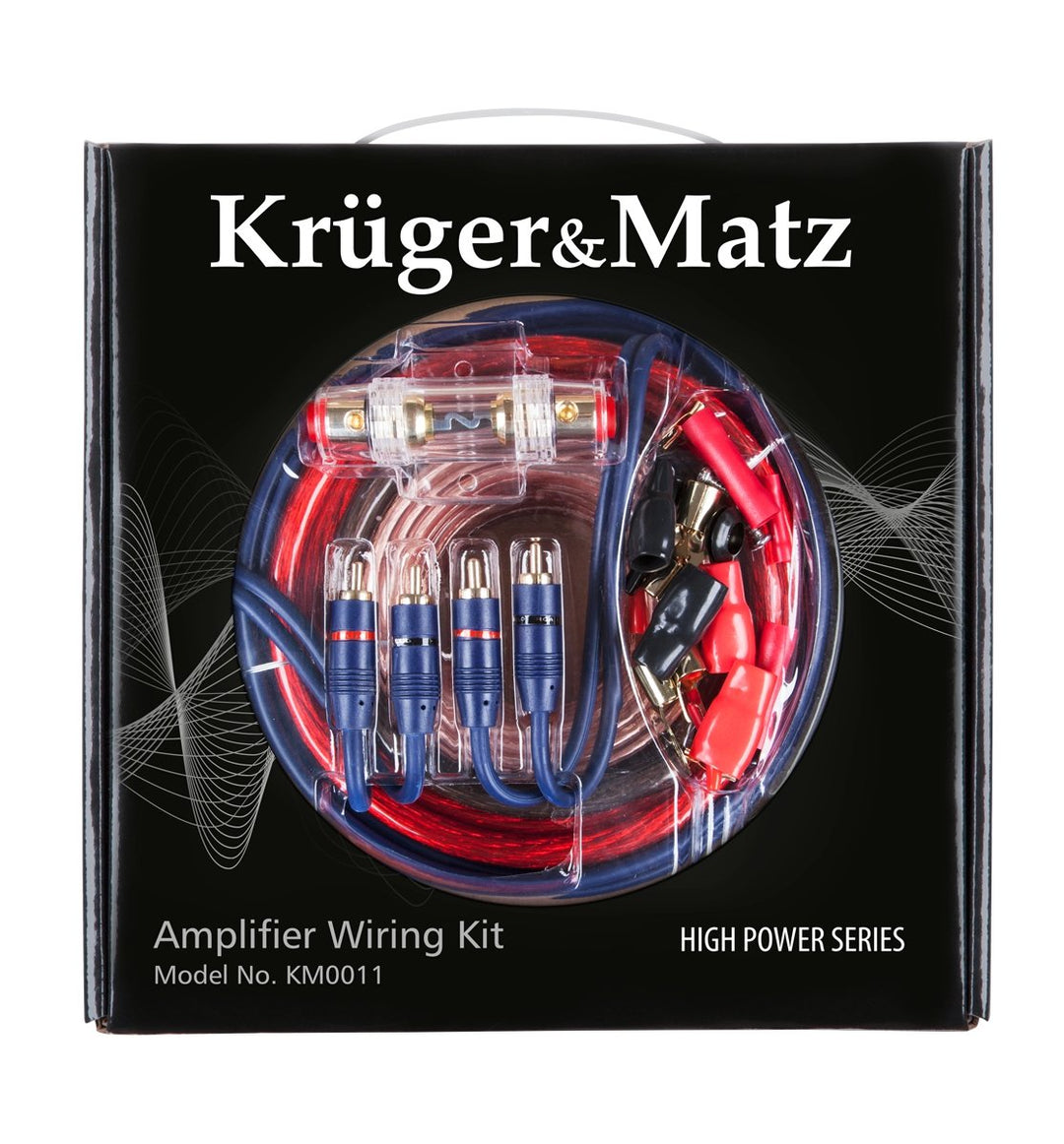 Kabelkit til forstærker + monteringsudstyr Kruger&Matz KM0011