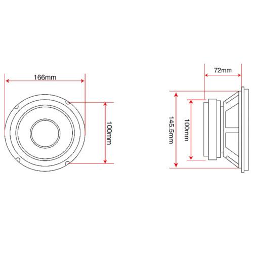 A-165 200 W 8 Ohm 6,5" Blow