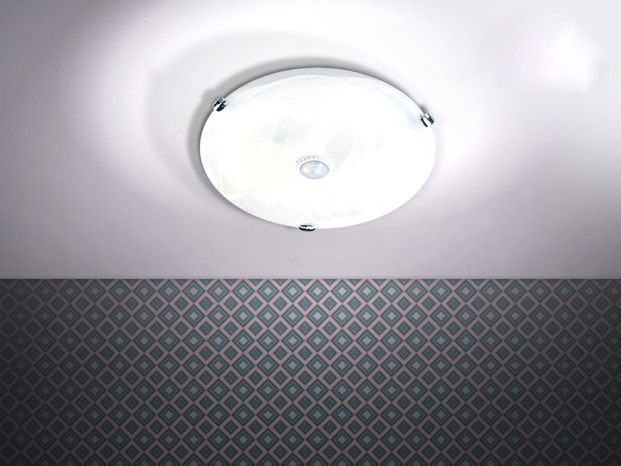Loftlampe med bevægelsessensor Maclean, loftmonteret, med PIR-sensor, maks. 2x40W, E27, MCE22