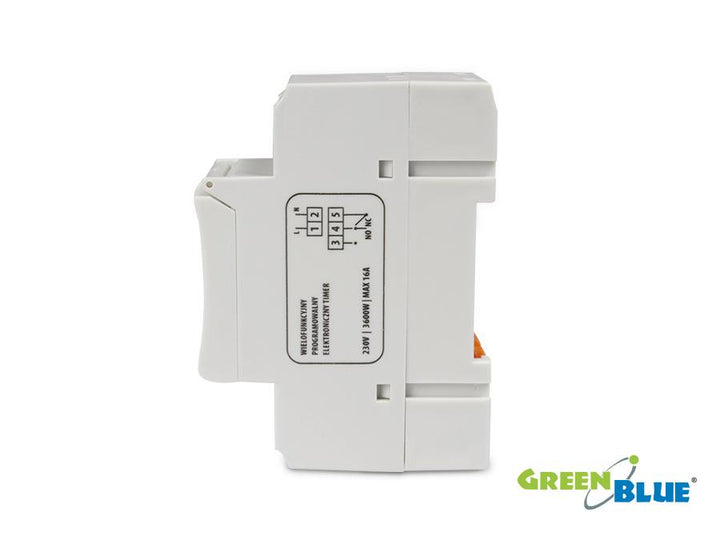 Tidsafbryder - digital timer til DIN-skinne GreenBlue GB104 16 programmer maks. 240 programmer